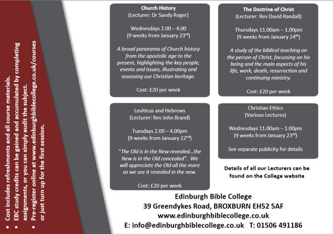 New Subjects for Spring 2019