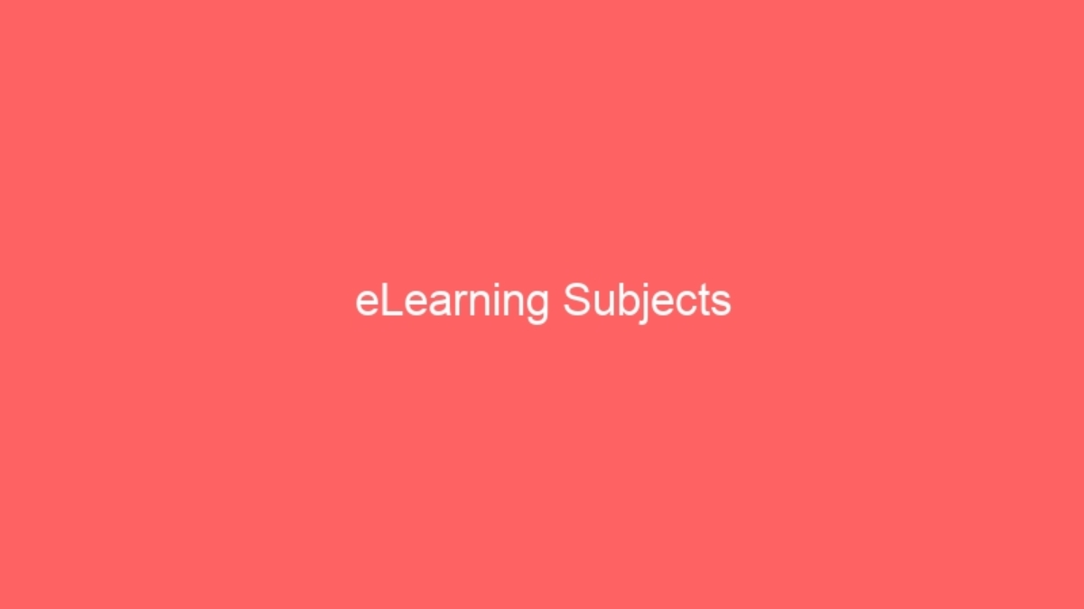 eLearning Subjects